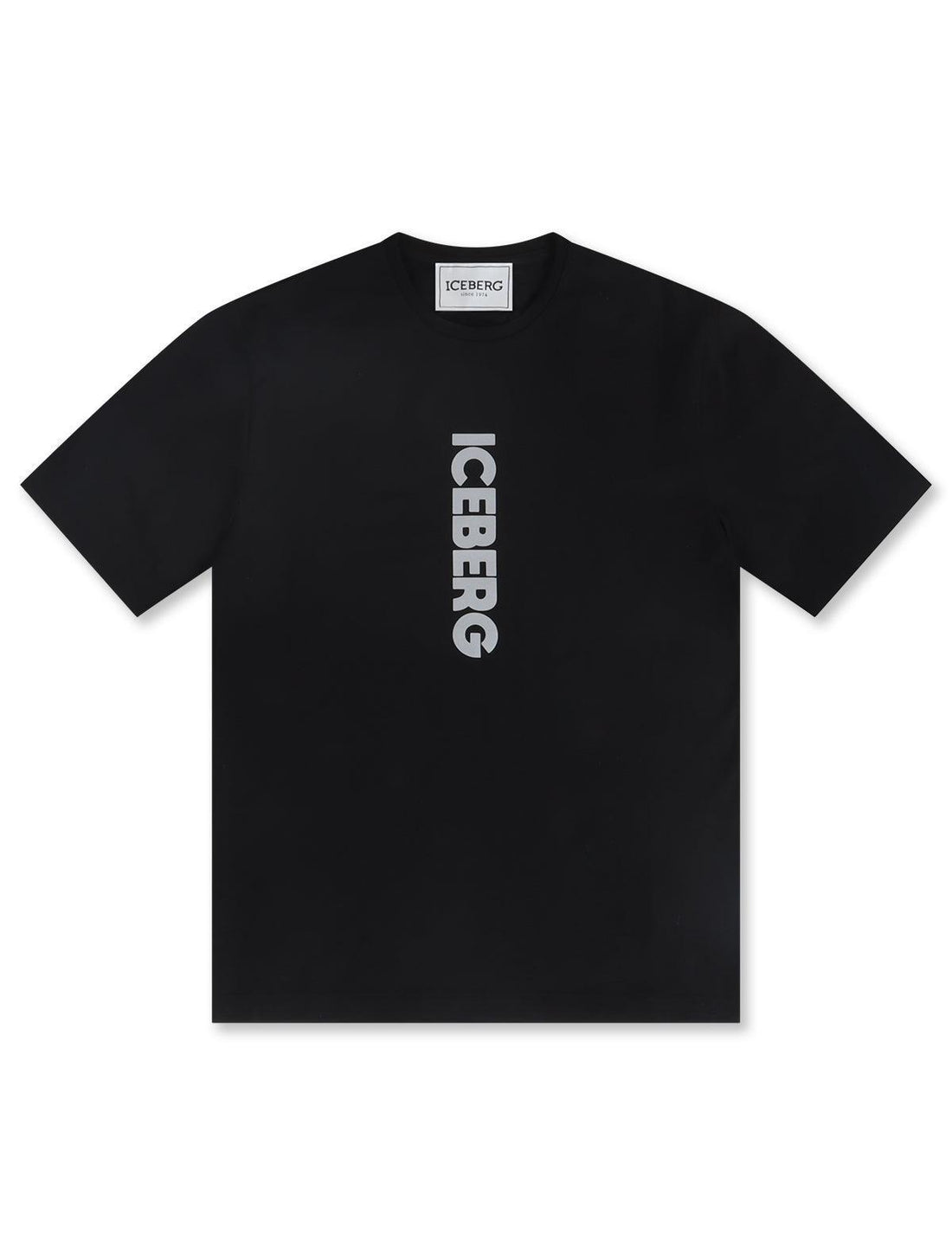 Iceberg Vertical Logo Tee - Black by Denim Exchange