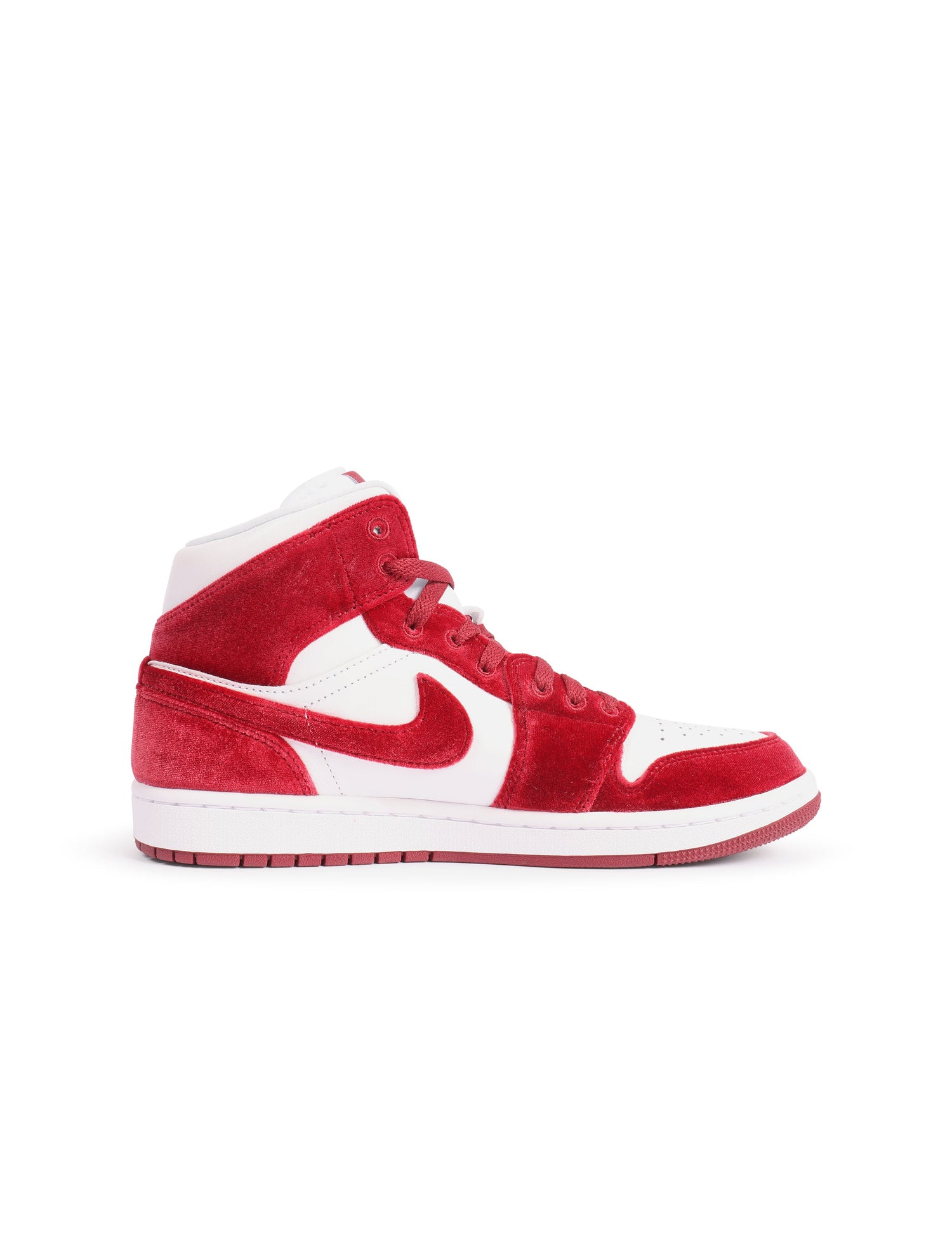 Air Jordan Womens 1 Mid SE - White/Team Red by Denim Exchange