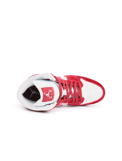 Air Jordan Womens 1 Mid SE - White/Team Red by Denim Exchange