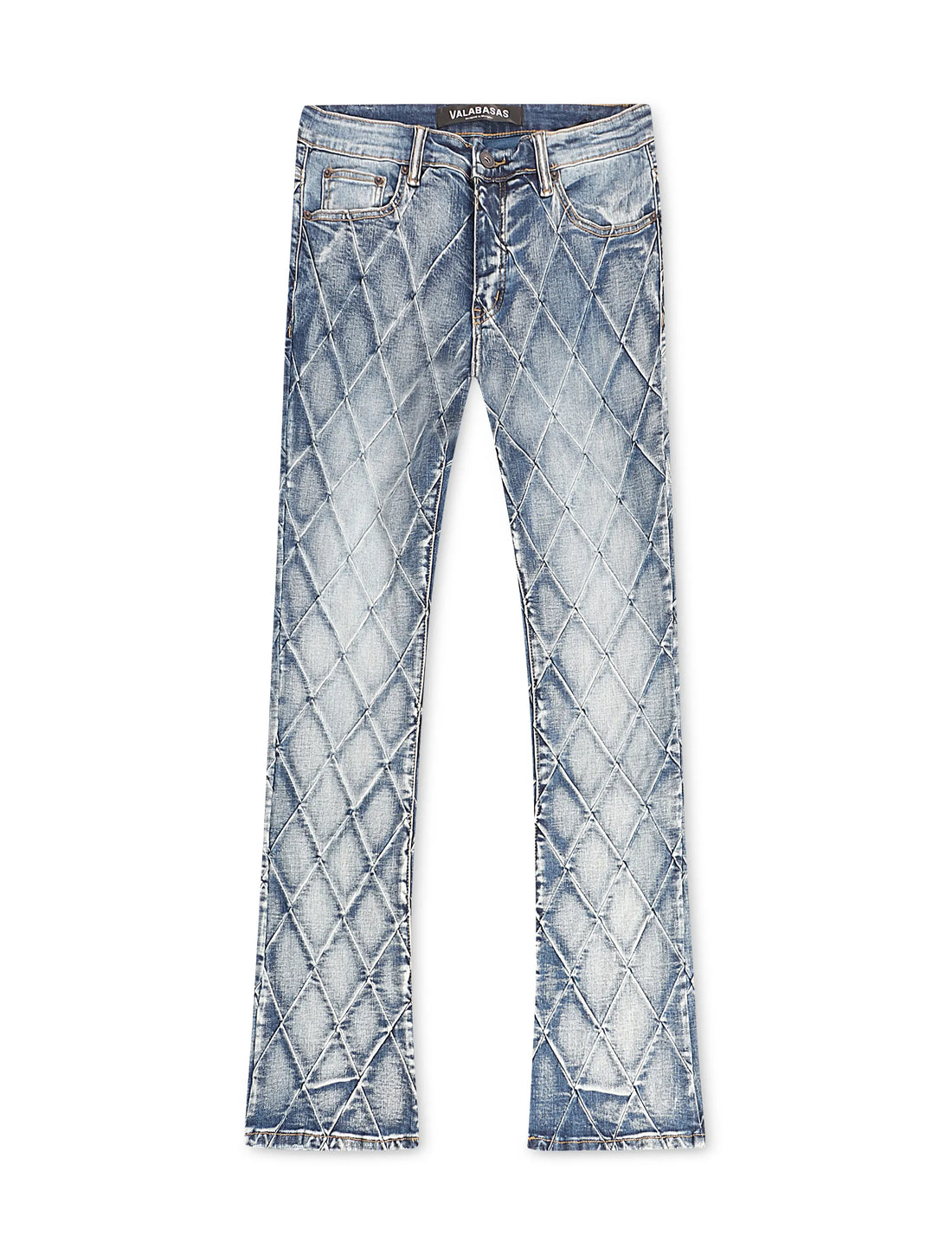 Valabasas Tire Stacked Jeans - Blue Washed by Denim Exchange