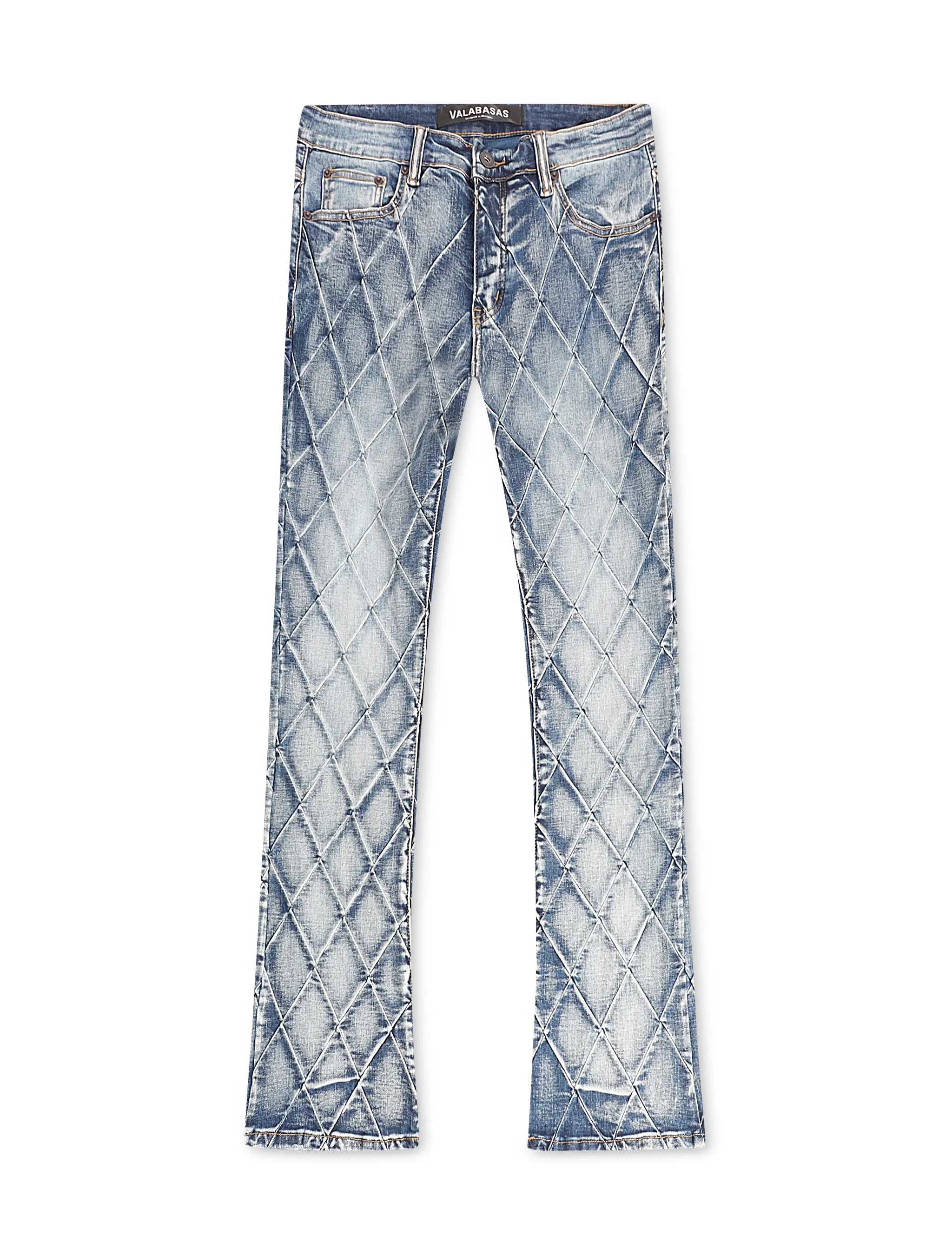 Valabasas Tire Stacked Jeans - Blue Washed by Denim Exchange