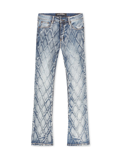 Valabasas Tire Stacked Jeans - Blue Washed by Denim Exchange