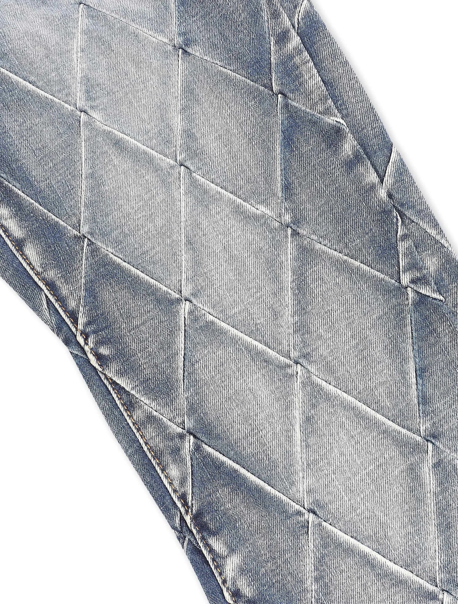 Valabasas Tire Stacked Jeans - Blue Washed by Denim Exchange