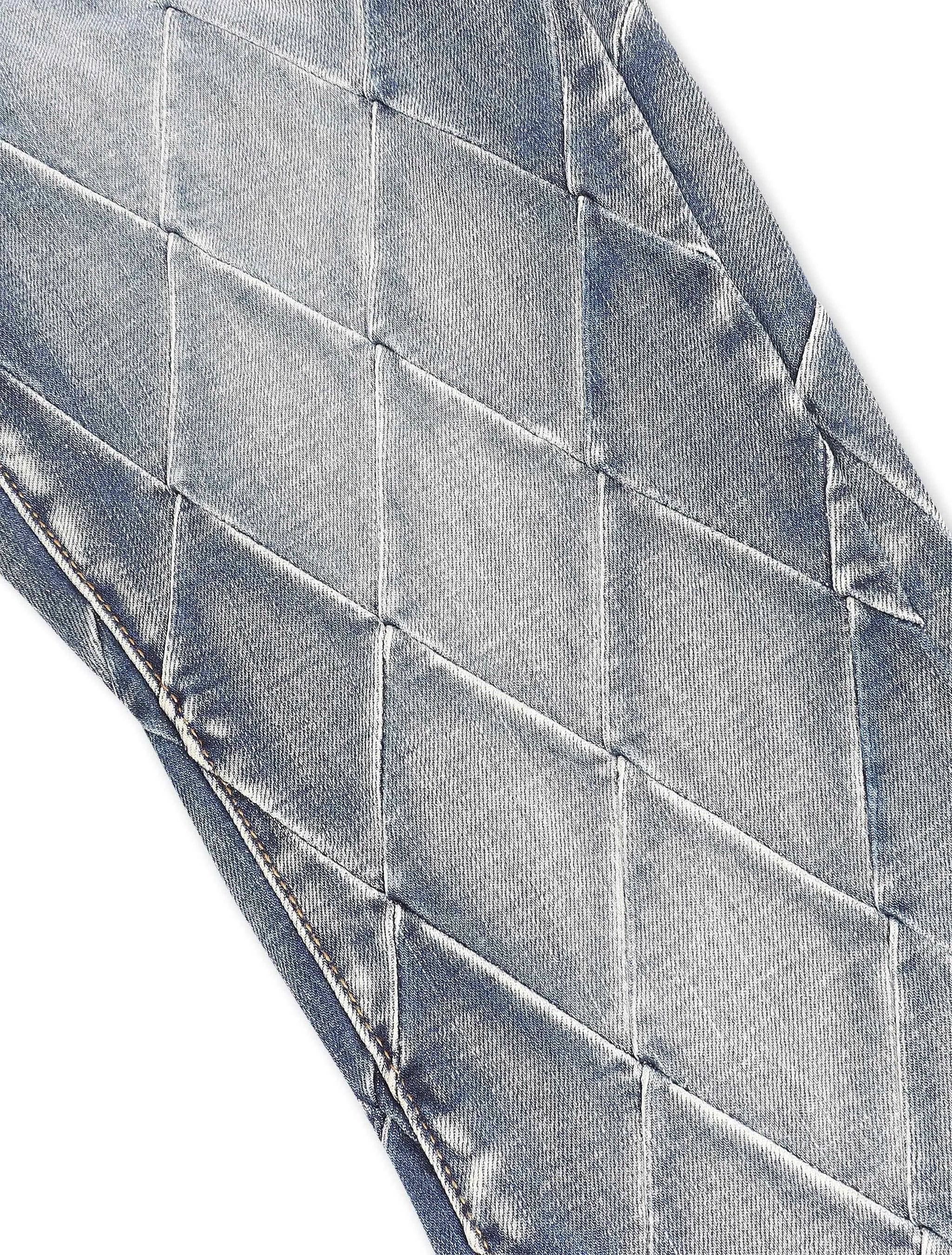 Valabasas Tire Stacked Jeans - Blue Washed by Denim Exchange