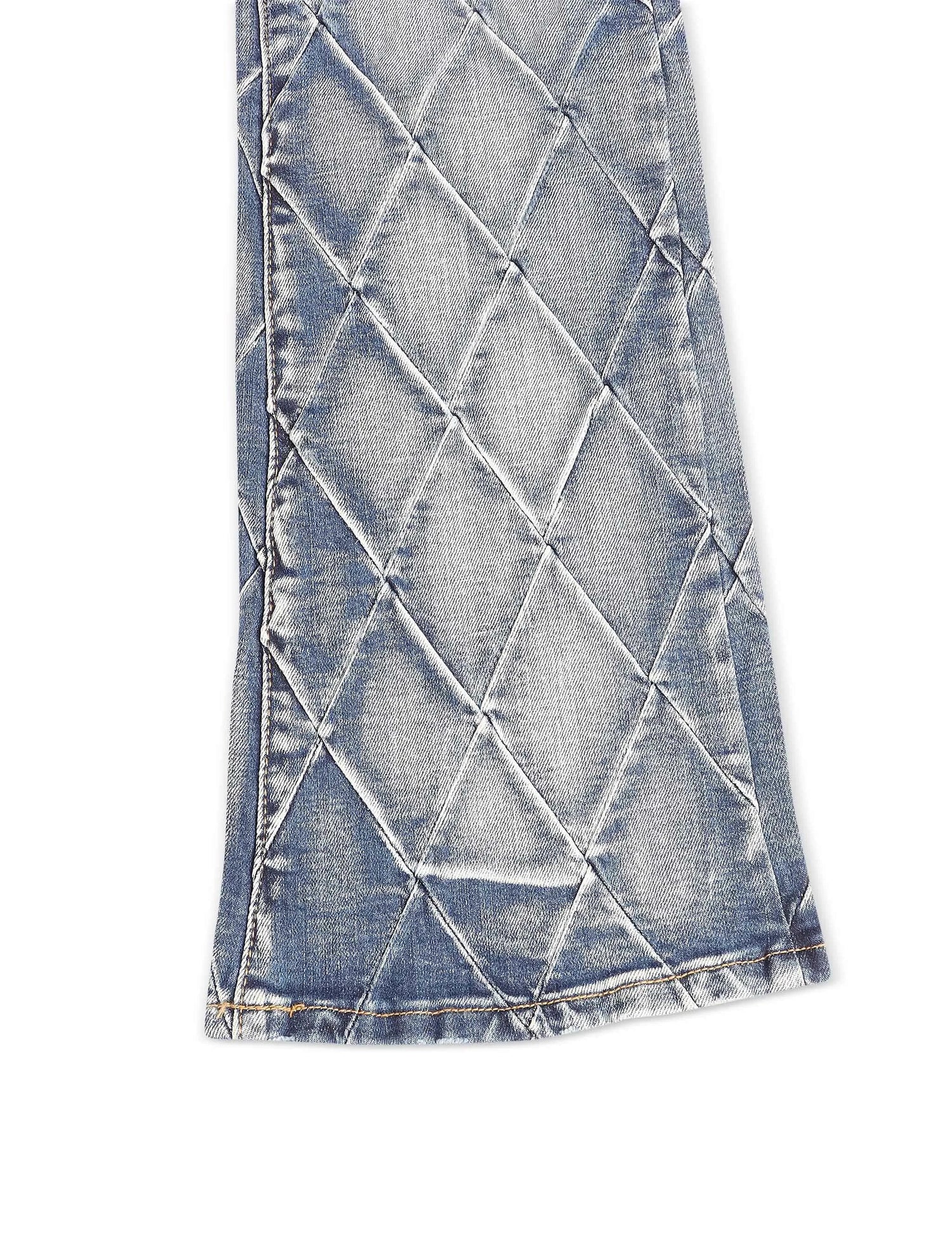 Valabasas Tire Stacked Jeans - Blue Washed by Denim Exchange
