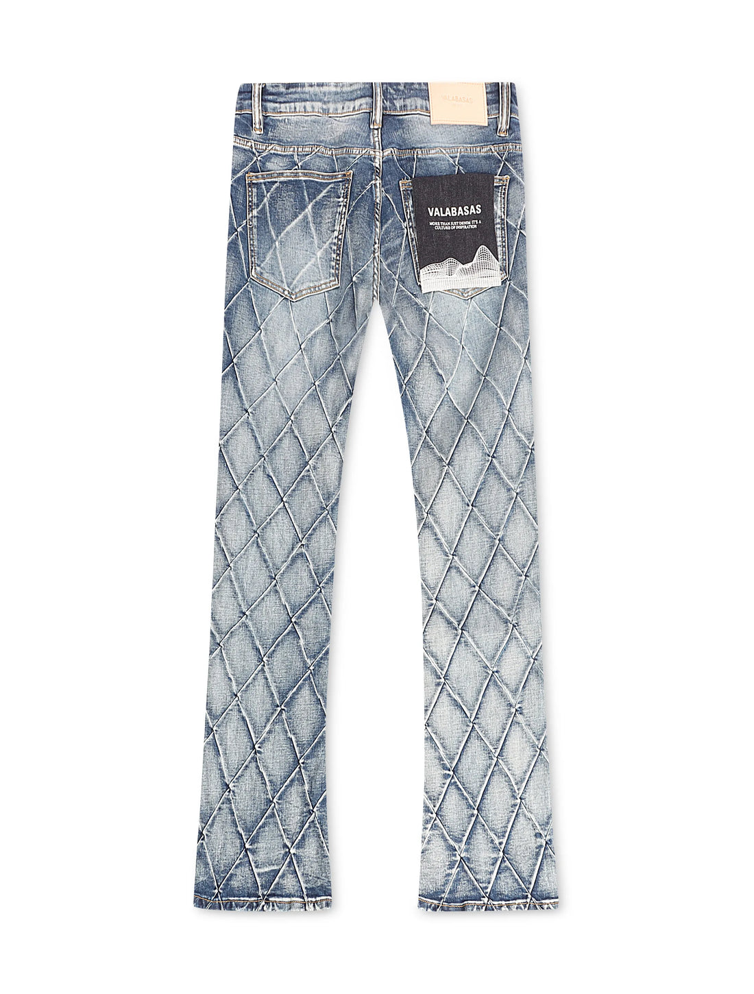 Valabasas Tire Stacked Jeans - Blue Washed by Denim Exchange