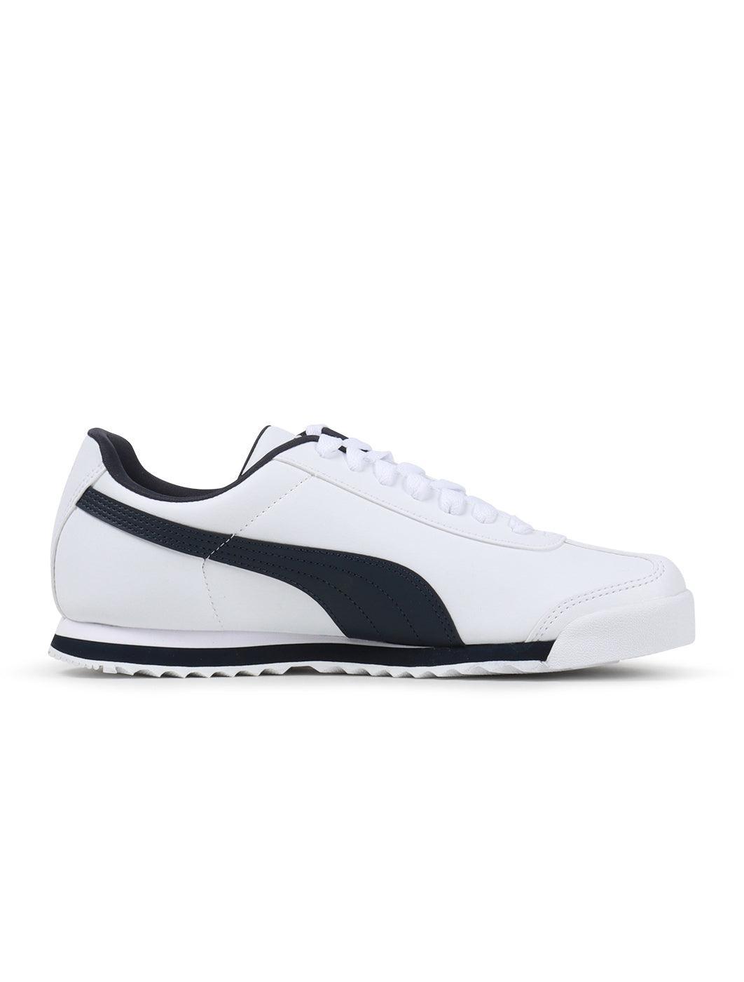 Puma Mens Roma Basic - White/Navy by Denim Exchange