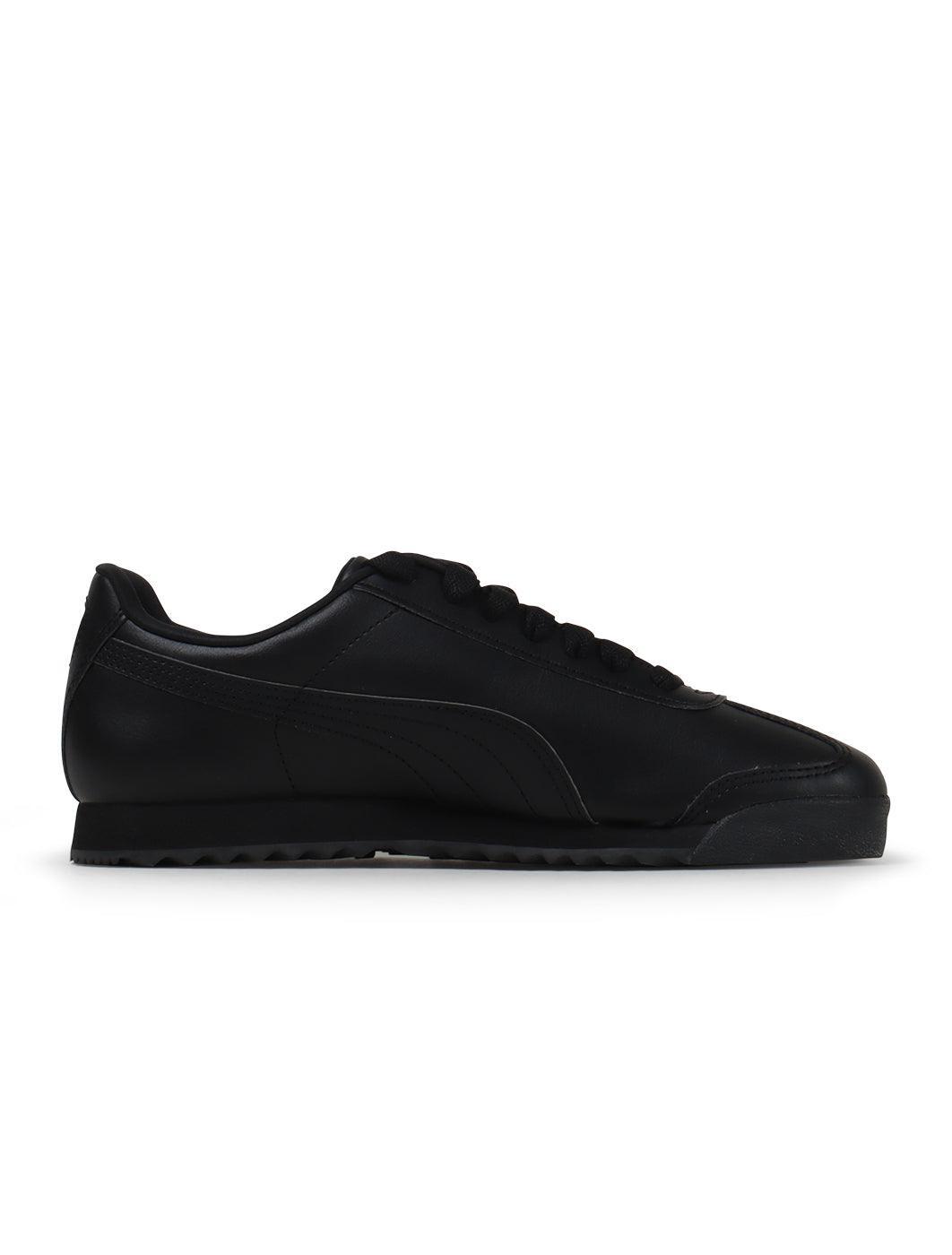 Puma Mens Roma Basic - Black/Black by Denim Exchange