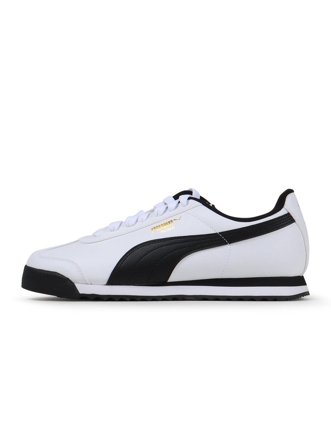 Puma Mens Roma Basic - White/Black by Denim Exchange