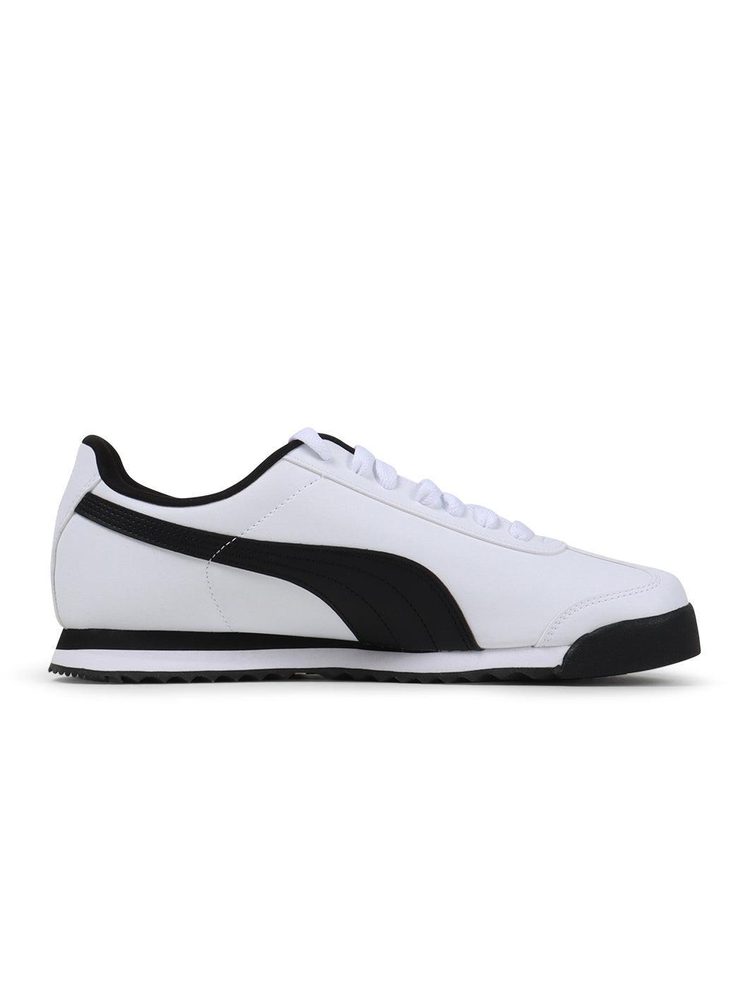 Puma Mens Roma Basic - White/Black by Denim Exchange