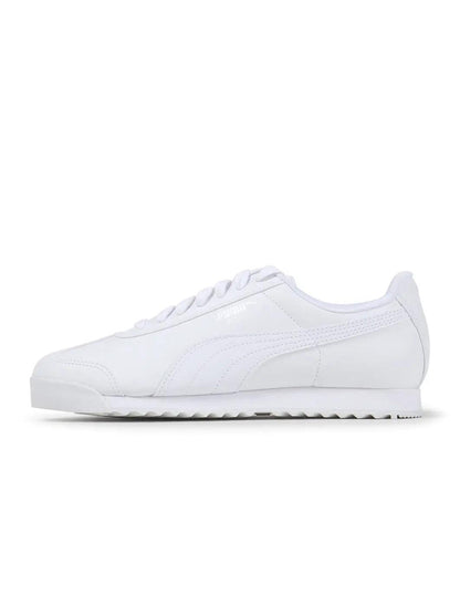Puma Mens Roma Basic - White/ Light Grey by Denim Exchange