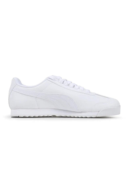 Puma Mens Roma Basic - White/ Light Grey by Denim Exchange