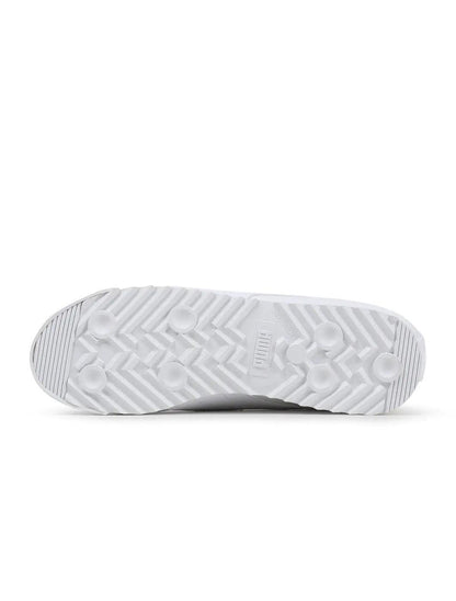 Puma Mens Roma Basic - White/ Light Grey by Denim Exchange