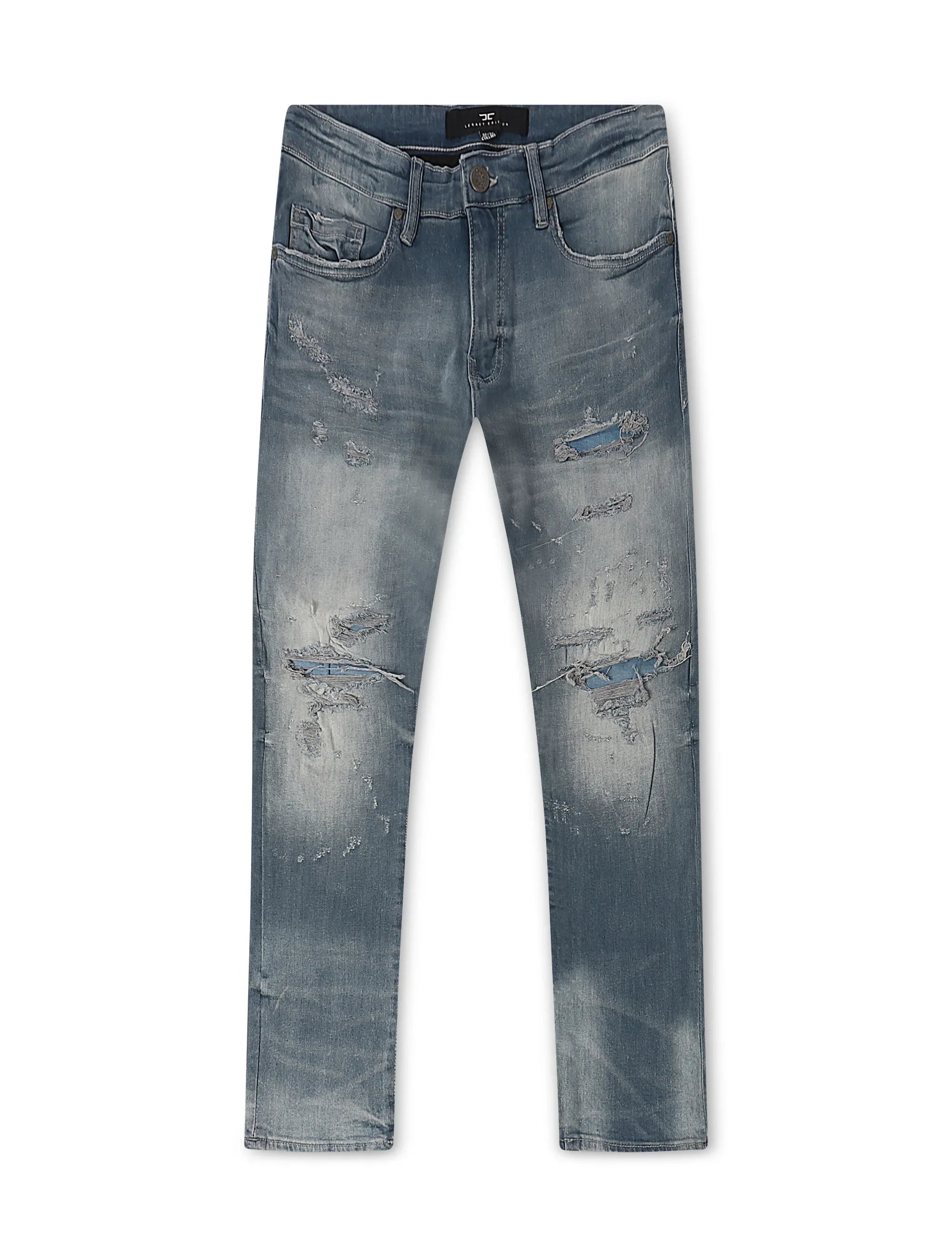 Jordan Craig Heart Break Straight Leg Jeans - Seastorm by Denim Exchange