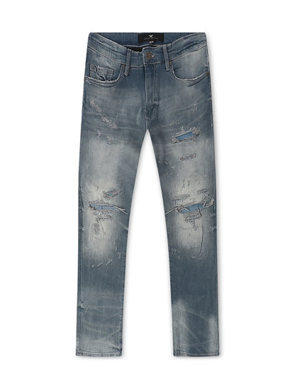 Jordan Craig Heart Break Straight Leg Jeans - Seastorm by Denim Exchange