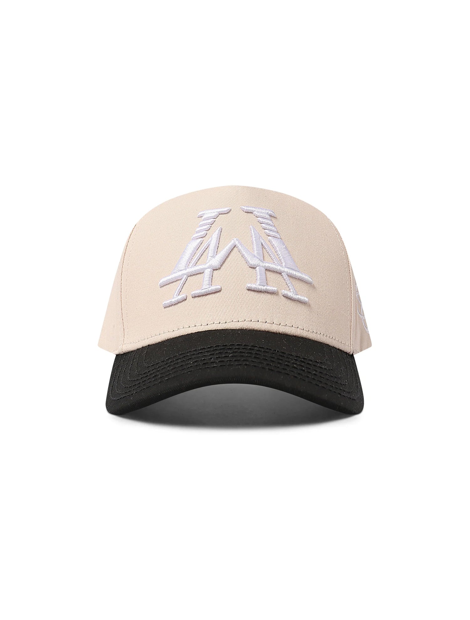 Reference Mirrored LA Hat - Cream/Black by Denim Exchange