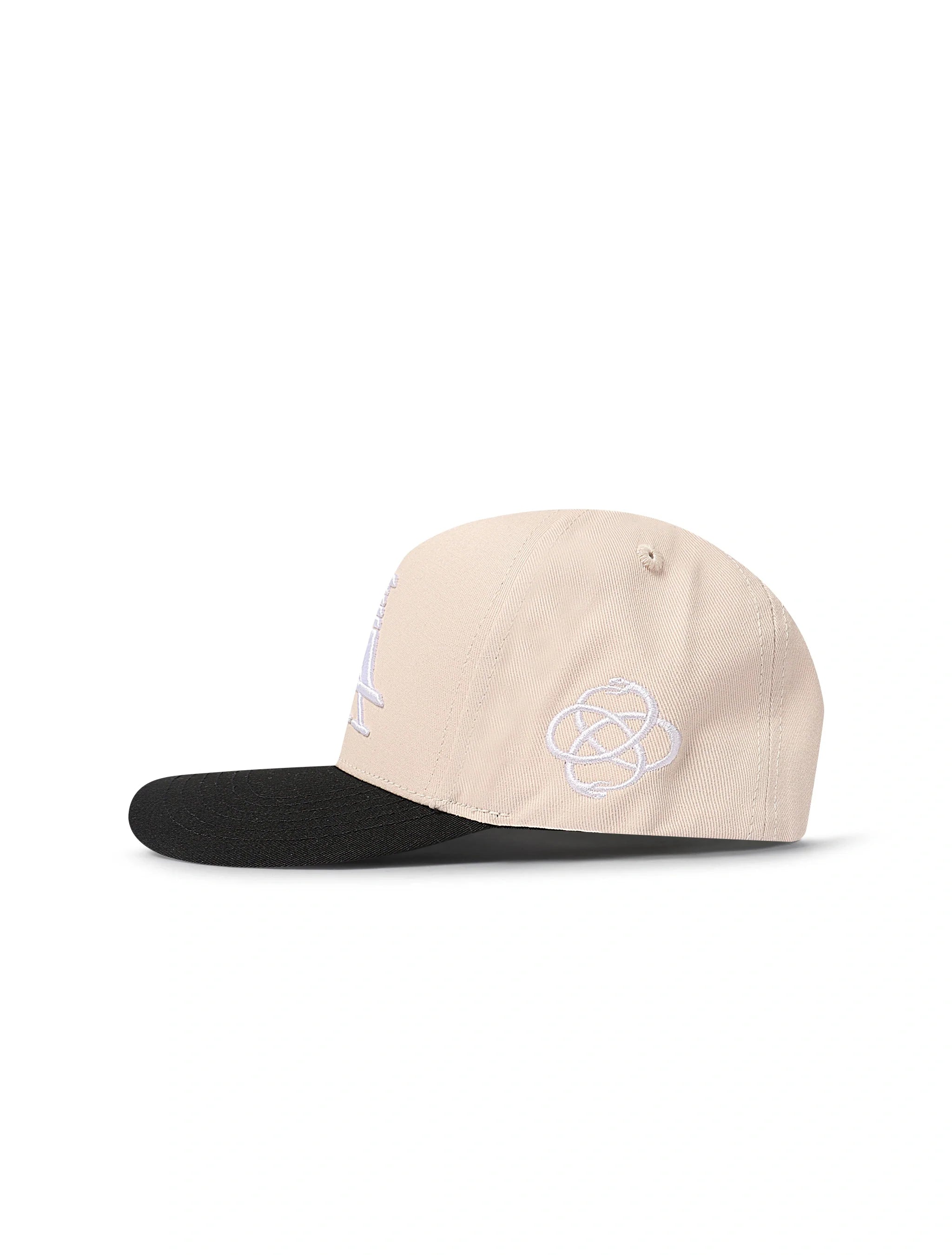 Reference Mirrored LA Hat - Cream/Black by Denim Exchange