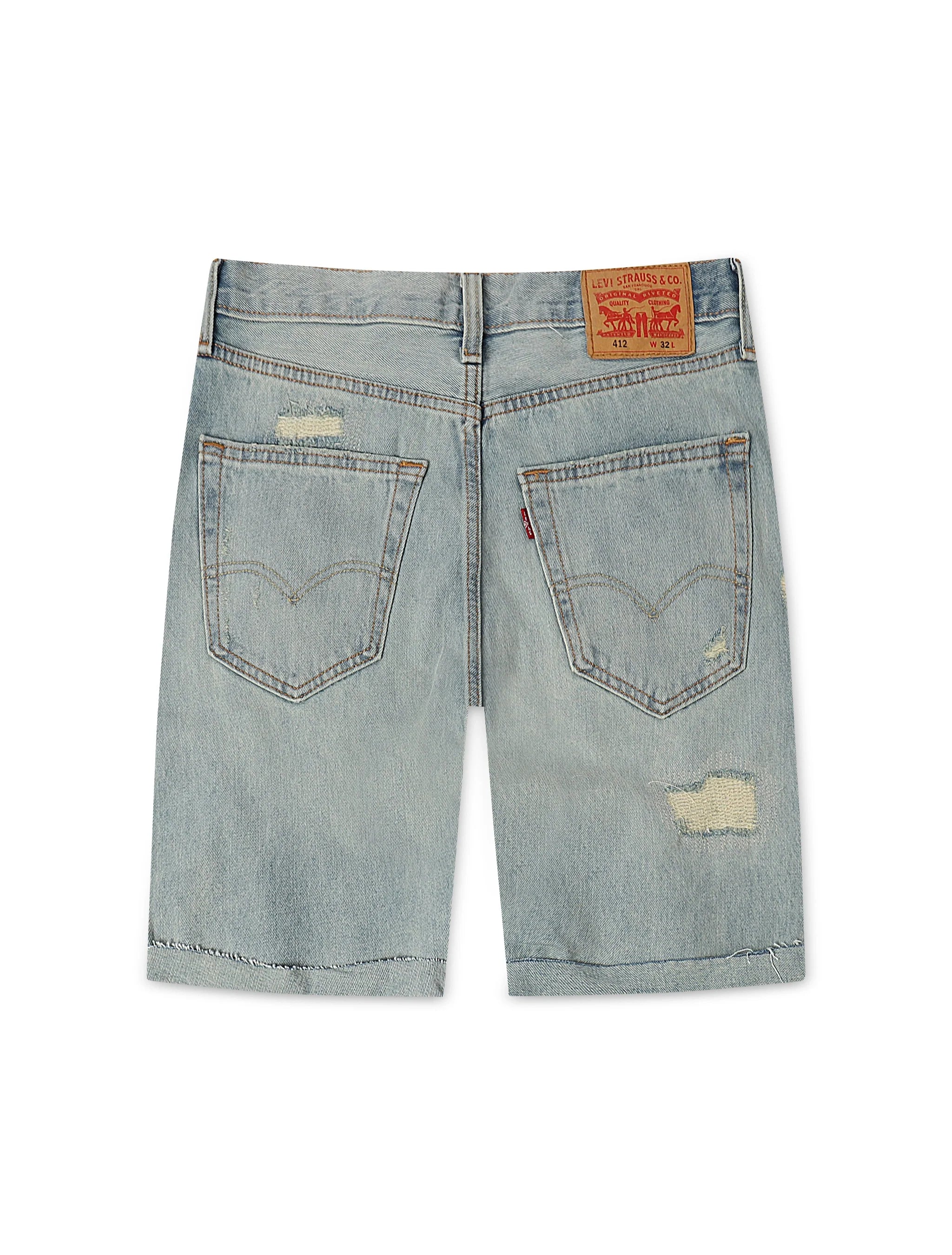 Levis 412™ Slim Fit Shorts - Medium Wash by Denim Exchange