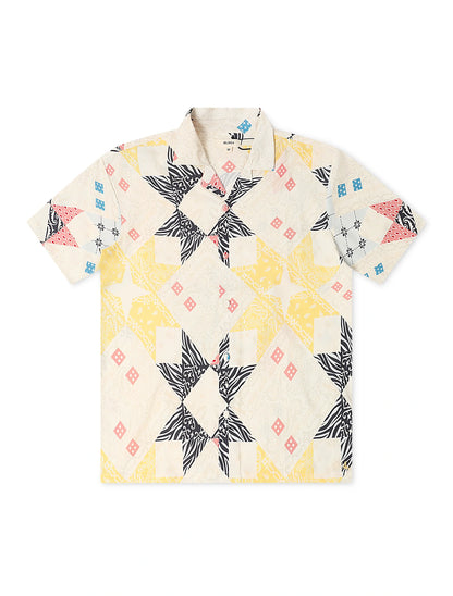 BLDG4 Puff Puff Woven Shirt - Whisper White by Denim Exchange