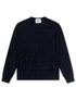 Iceberg All Over Knitted Sweater - Navy by Denim Exchange