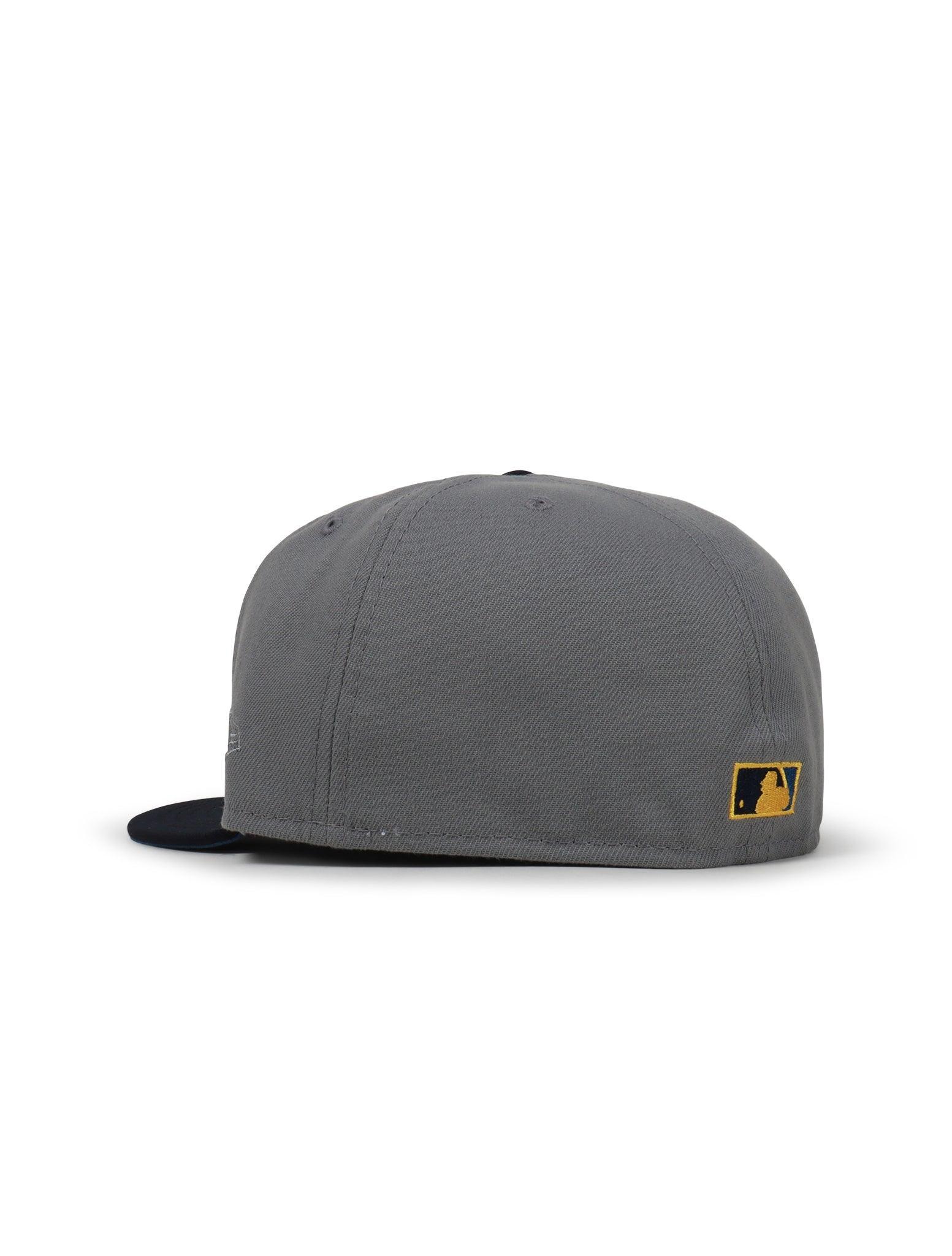 New Era 5950 Dodgers 100Th Anniversary Hat - Misty Morning/Navy by Denim Exchange