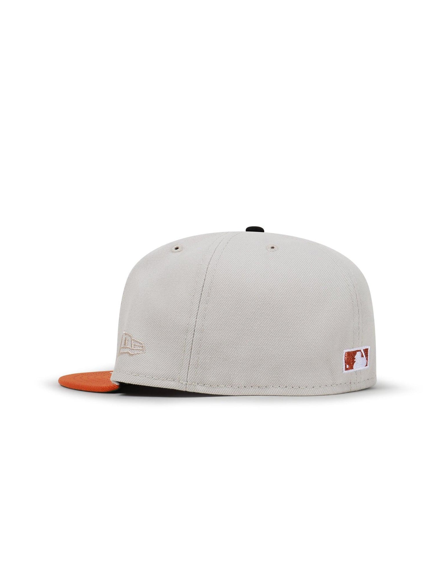 New Era 5950 Dodgers 50Th Anniversary Hat - Stone/Burnt Orange by Denim Exchange