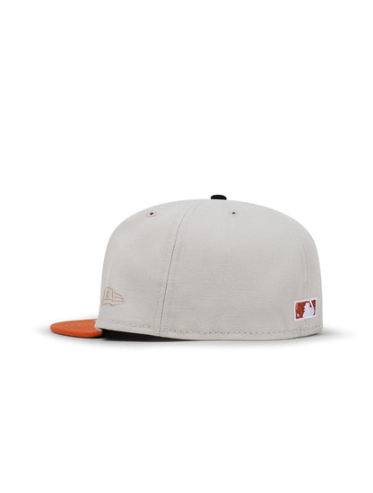 New Era 5950 Dodgers 50Th Anniversary Hat - Stone/Burnt Orange by Denim Exchange