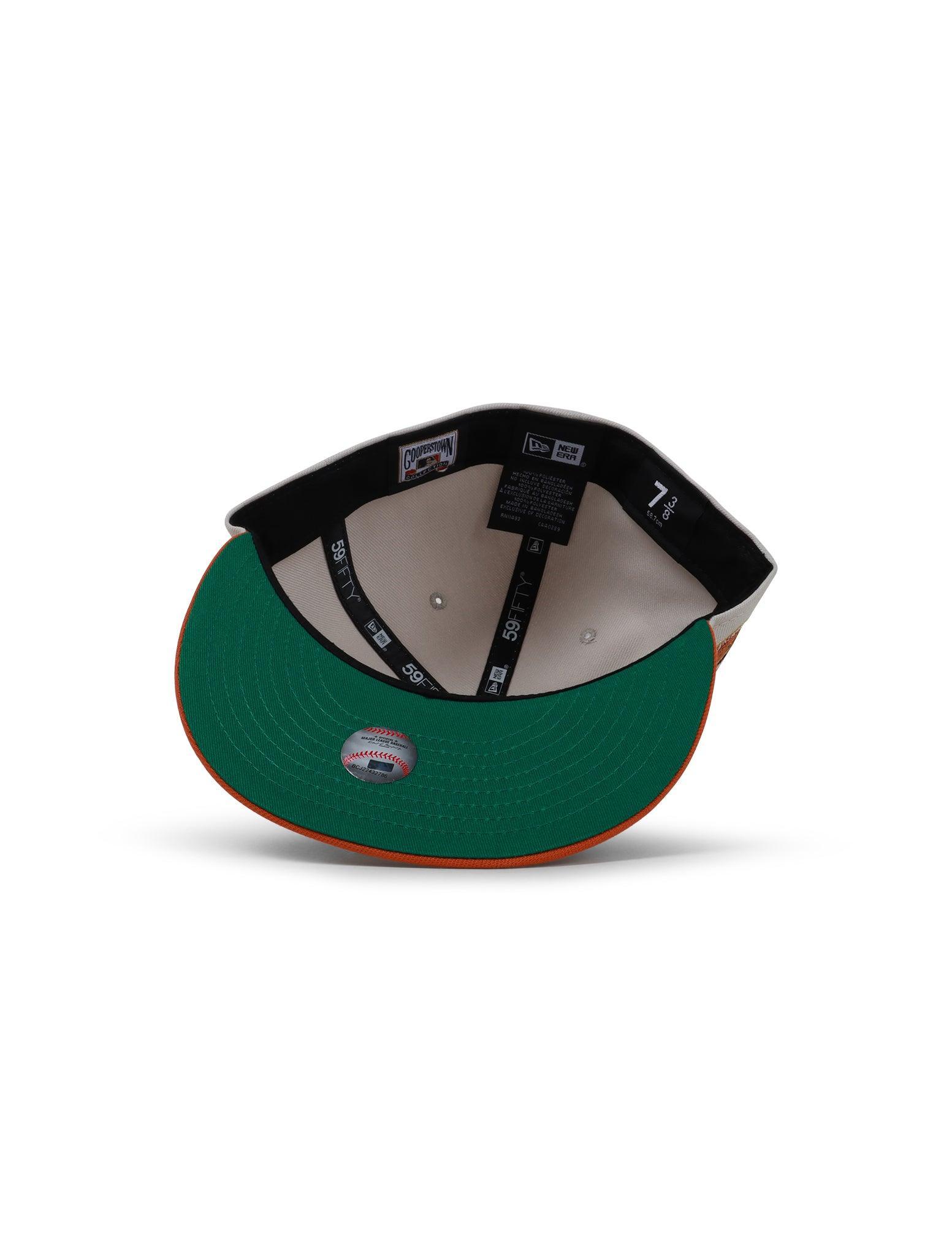 New Era 5950 Dodgers 50Th Anniversary Hat - Stone/Burnt Orange by Denim Exchange