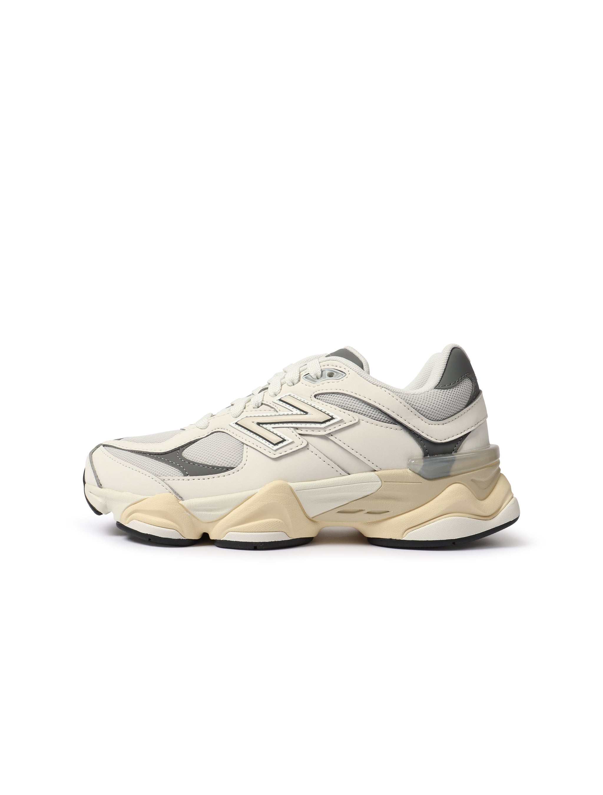 New Balance Big Kids 9060 Lifestyle Shoes - White/Grey by Denim Exchange