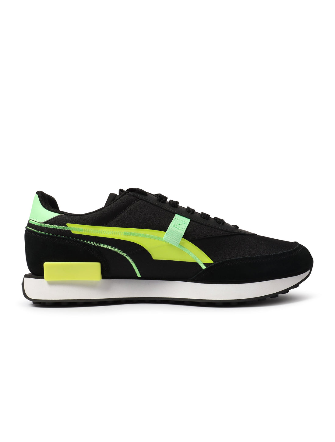 Puma Future Rider Twofold - Black/Yellow by Denim Exchange