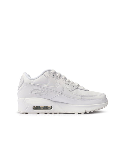 Nike Big Kids Airmax 90 LTR - White/White by Denim Exchange