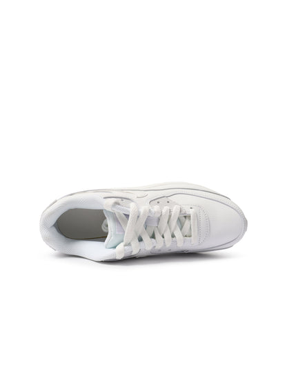 Nike Big Kids Airmax 90 LTR - White/White by Denim Exchange