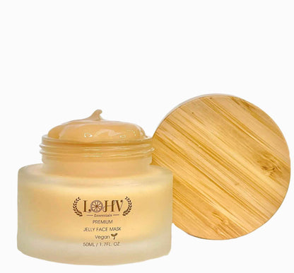 PREMIUM 100% VEGAN Rejuvenating JELLY FACE MASK With Retinol + Turmeric + Aloe Vera + Lactic acid + Rosemary Leaf