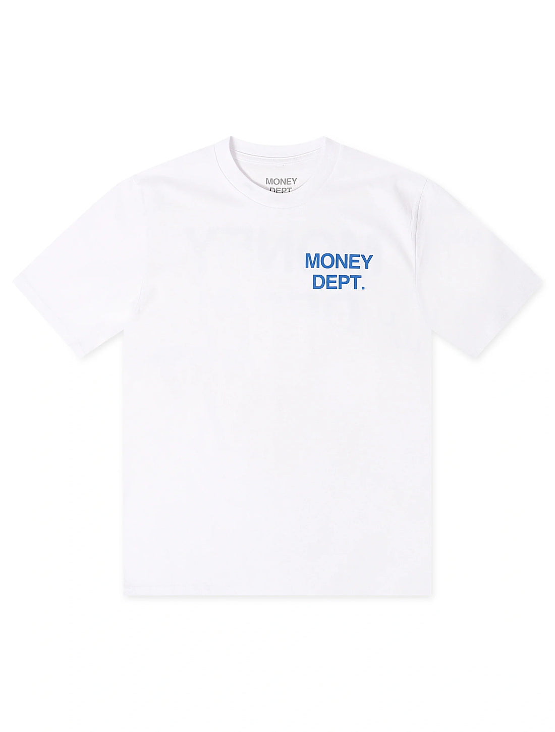 Money Dept. Los Angeles Heavyweight Tee - White/Blue by Denim Exchange