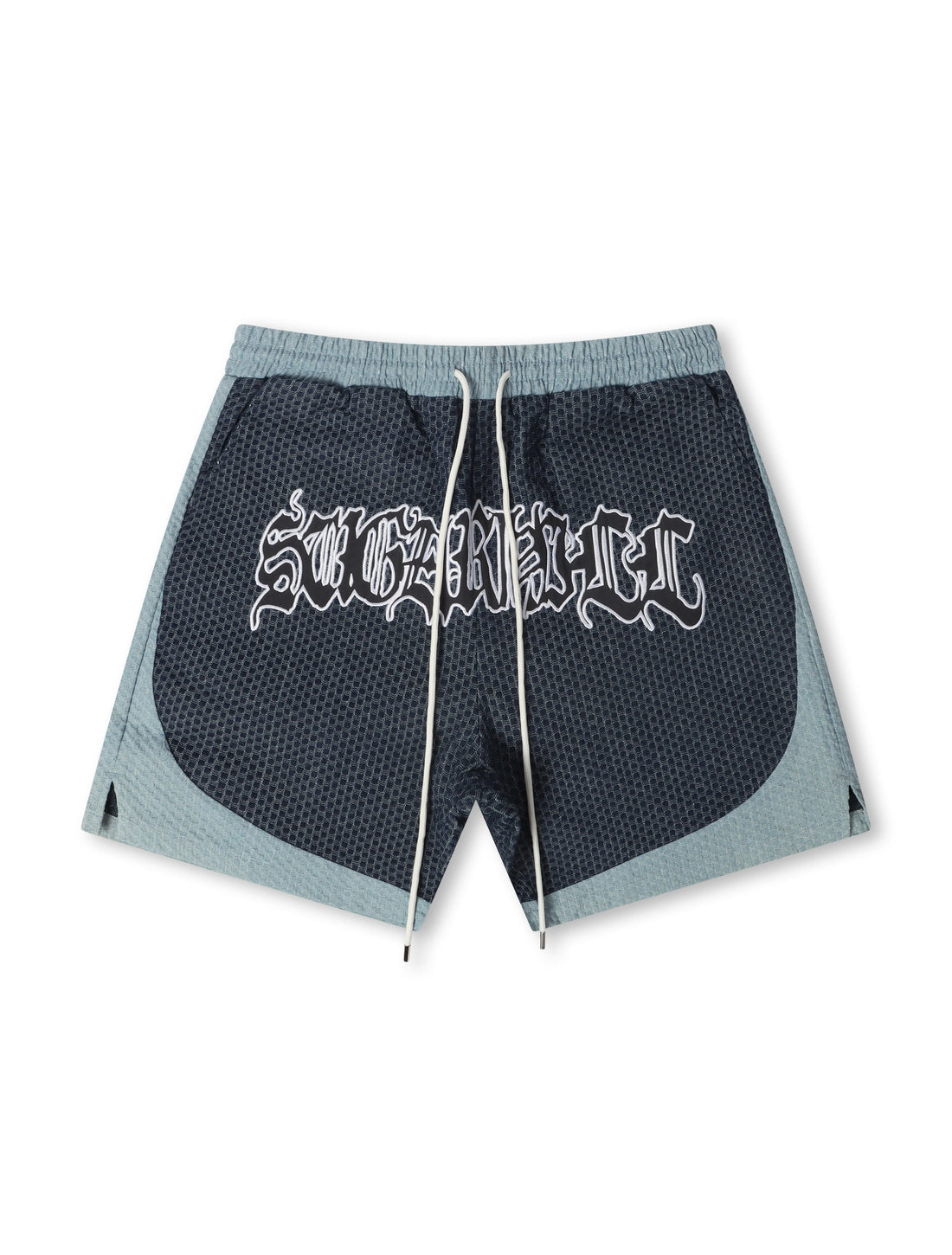 Sugarhill Summerland Jacquard Shorts - Light Blue by Denim Exchange
