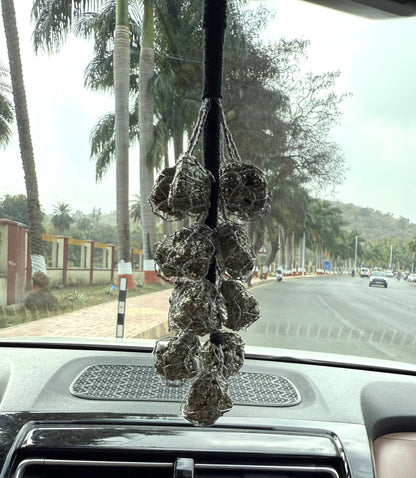 Raw Pyrite Cluster Crystal Hanger | Car Accessories  DestGlow