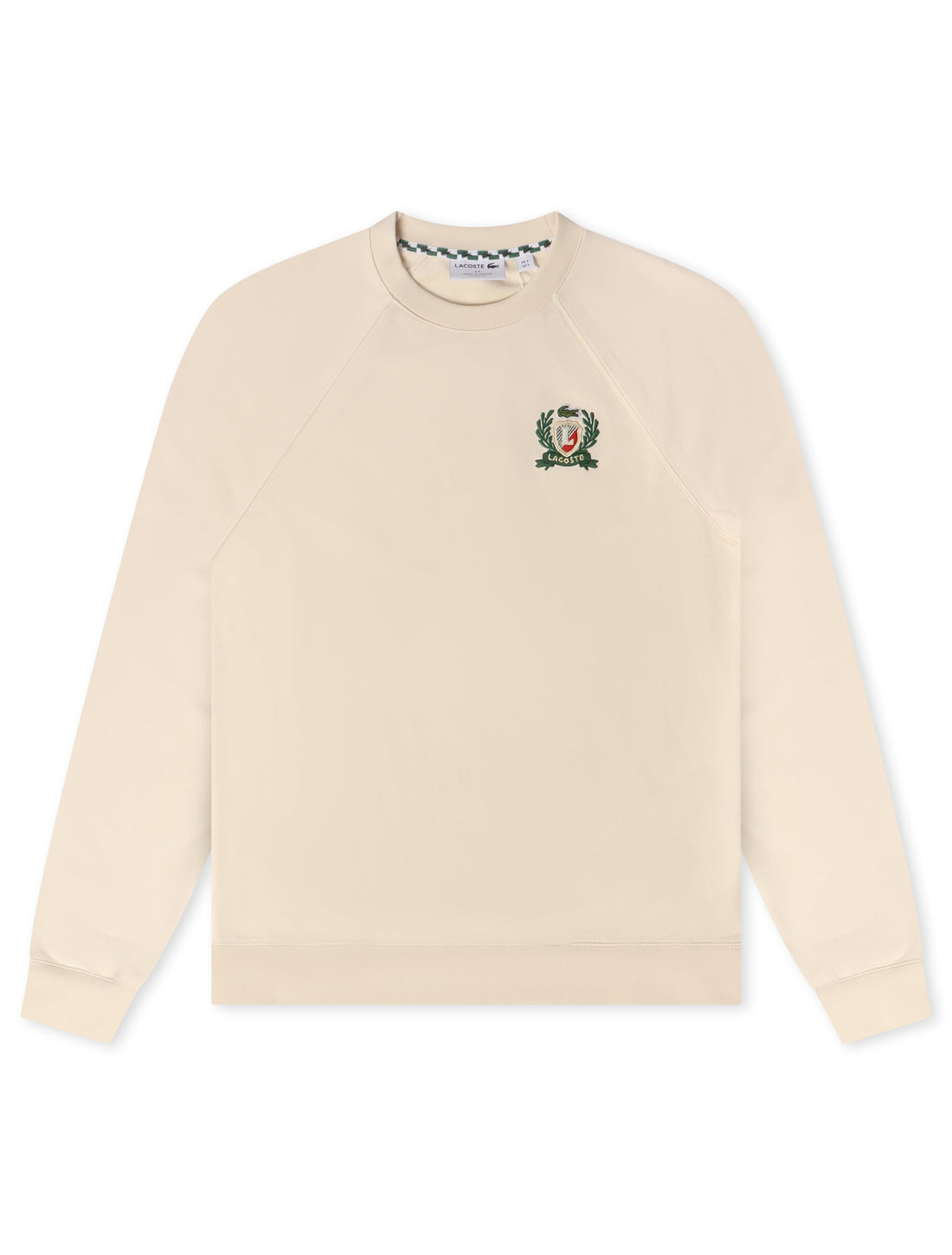 Lacoste Embroidered Shield Sweatshirt - Cream by Denim Exchange