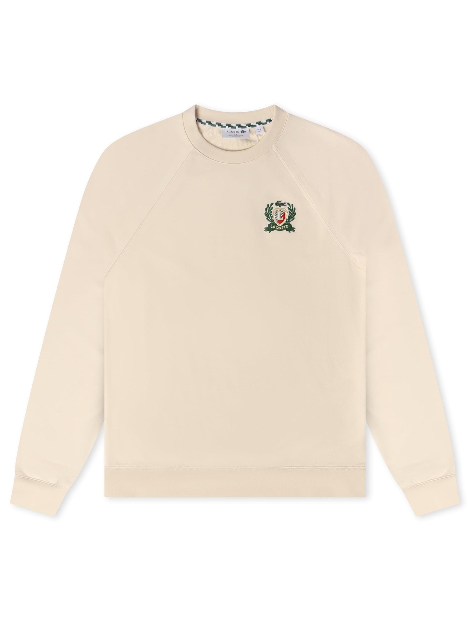 Lacoste Embroidered Shield Sweatshirt - Cream by Denim Exchange