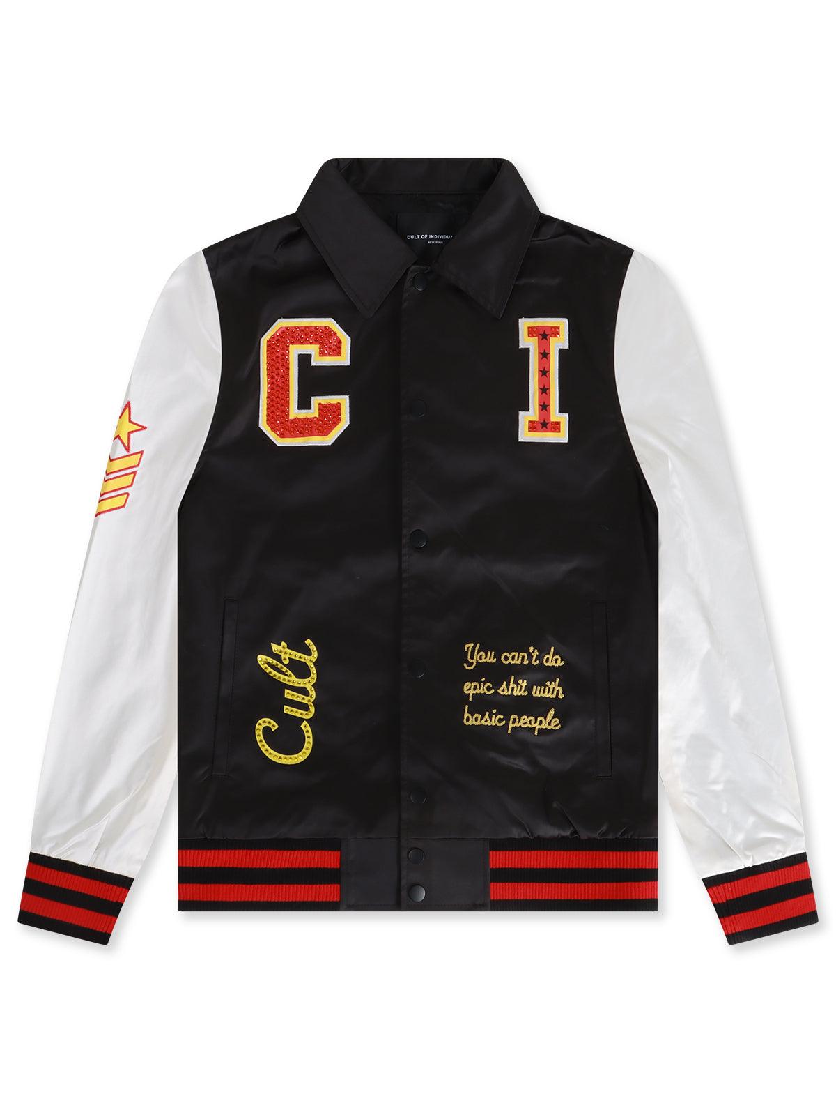 Cult Of Individuality Nylon Saints And Sinners Jacket - Black by Denim Exchange