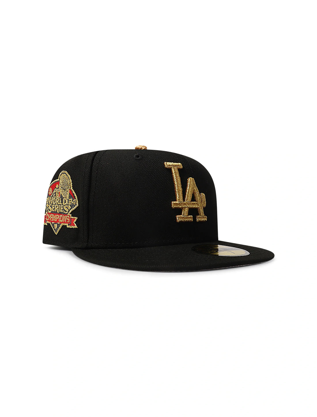 New Era 5950 LA Dodgers World Series Champions - Black/Gold by Denim Exchange