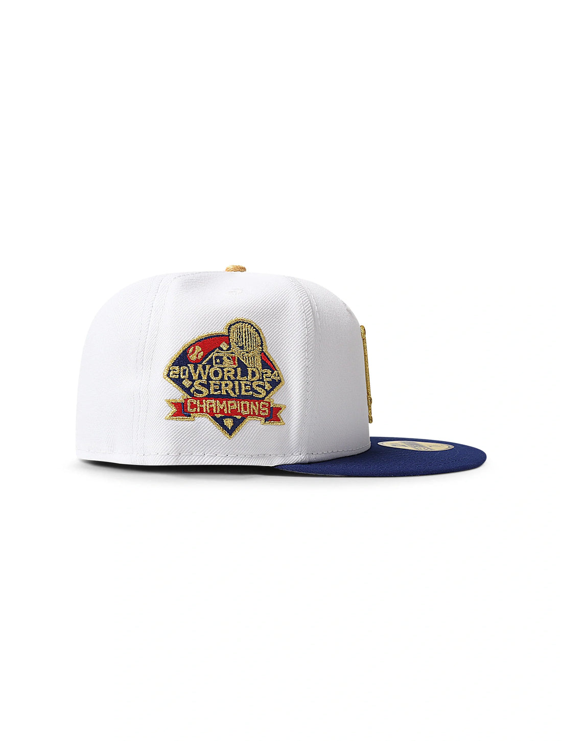 New Era 5950 LA Dodgers World Series Champions Hat - Chrome/Gold by Denim Exchange