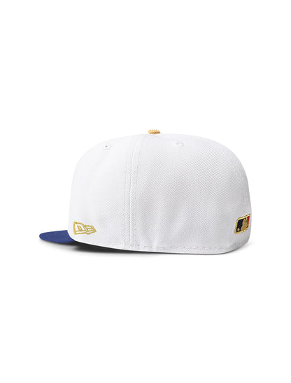 New Era 5950 LA Dodgers World Series Champions Hat - Chrome/Gold by Denim Exchange