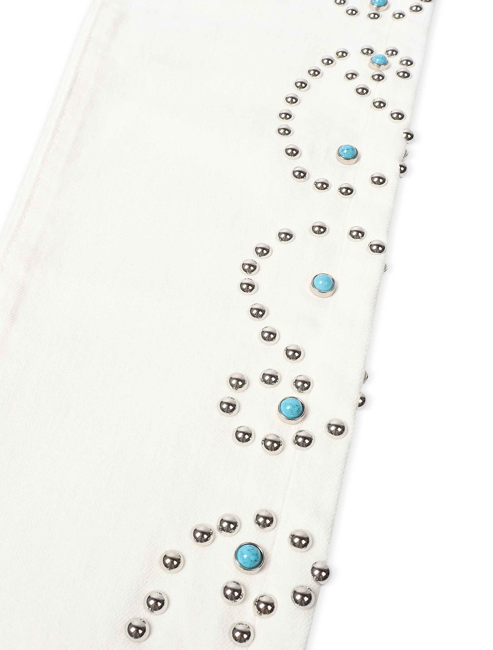Embellish Onix Rhinestone Jeans - White by Denim Exchange