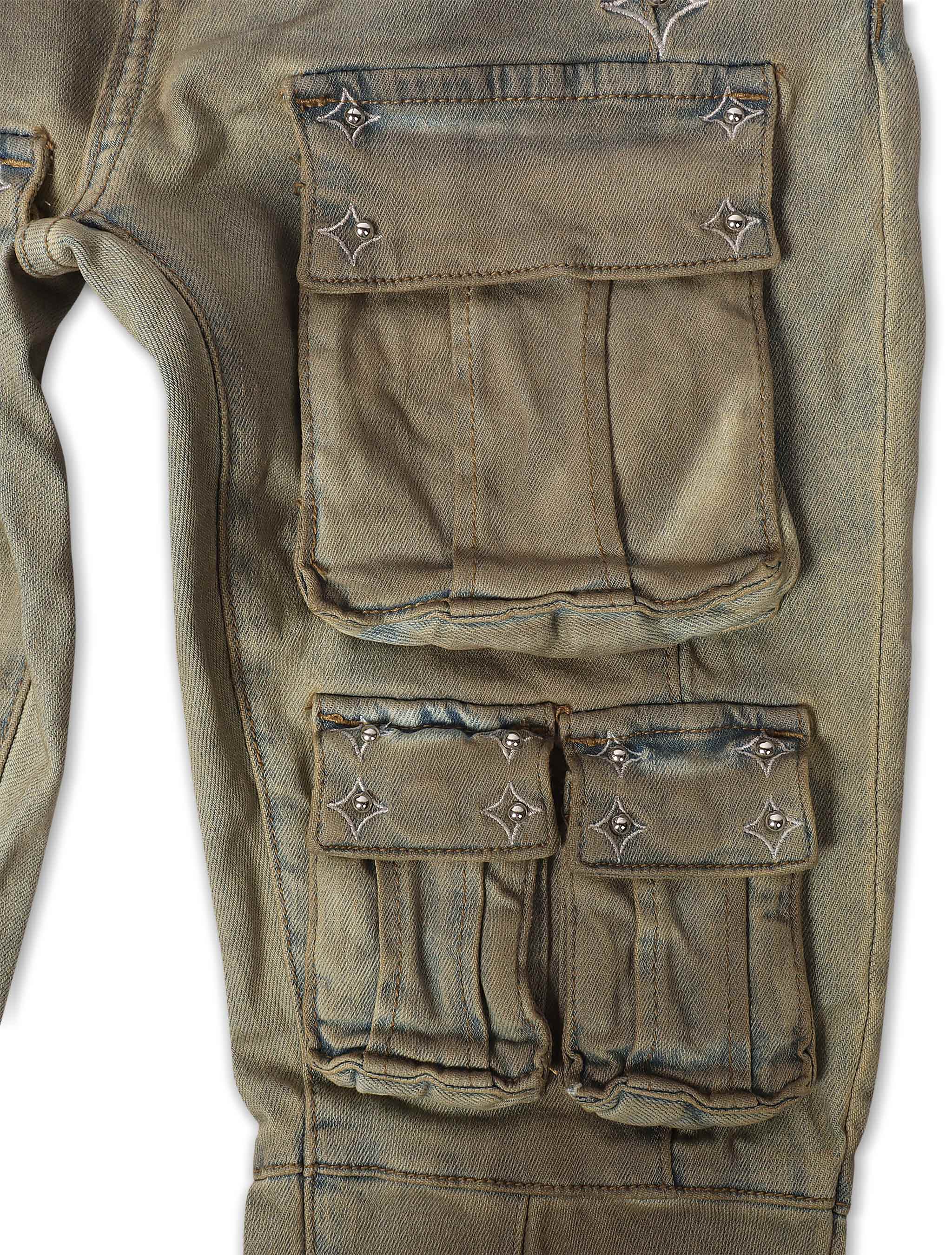 Embellish Canus Cargo Denim - Sand Wash by Denim Exchange