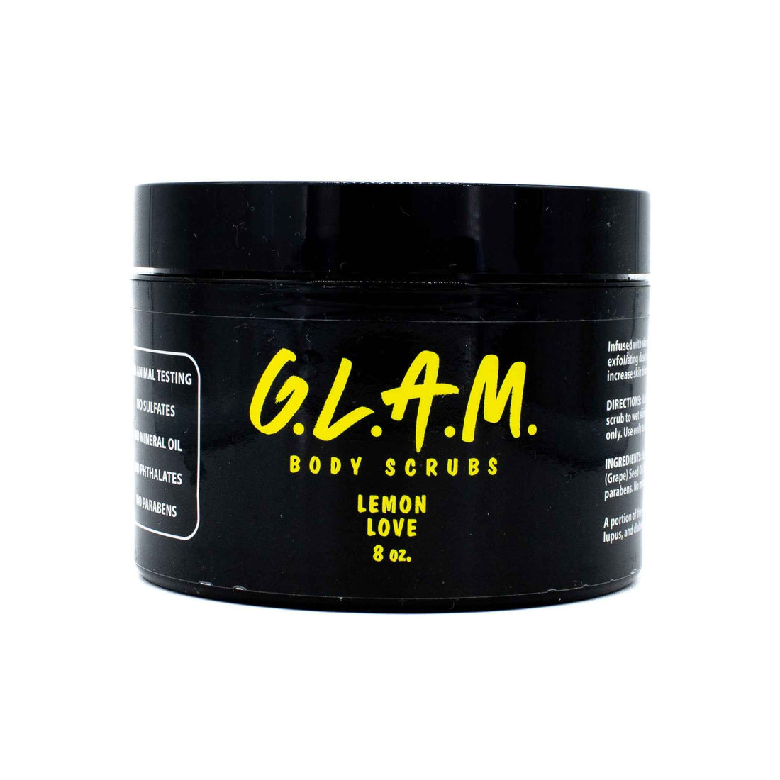 G.L.A.M. Body Scrubs LEMON LOVE 8oz. - New