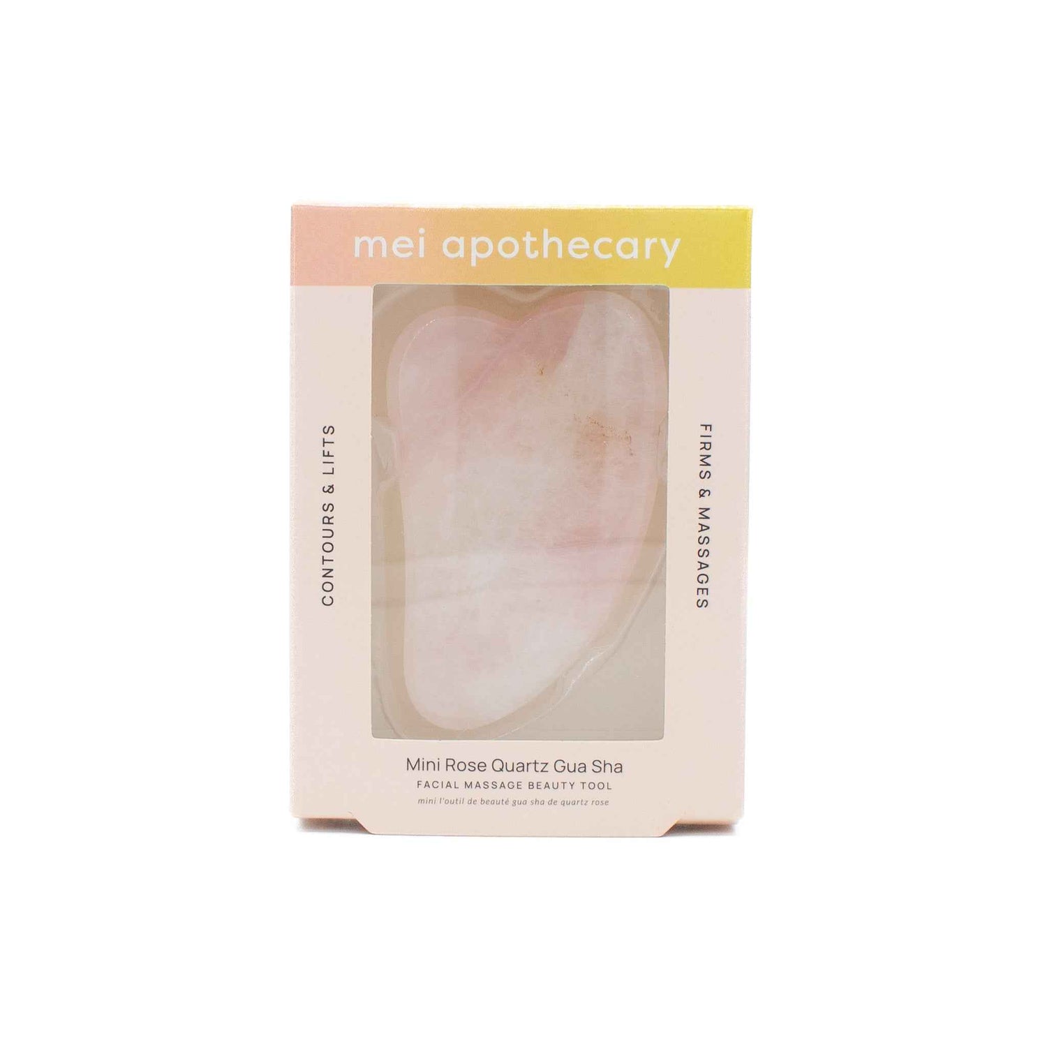 Mei Apothecary Mini Rose Quartz Gua Sha Tool - New