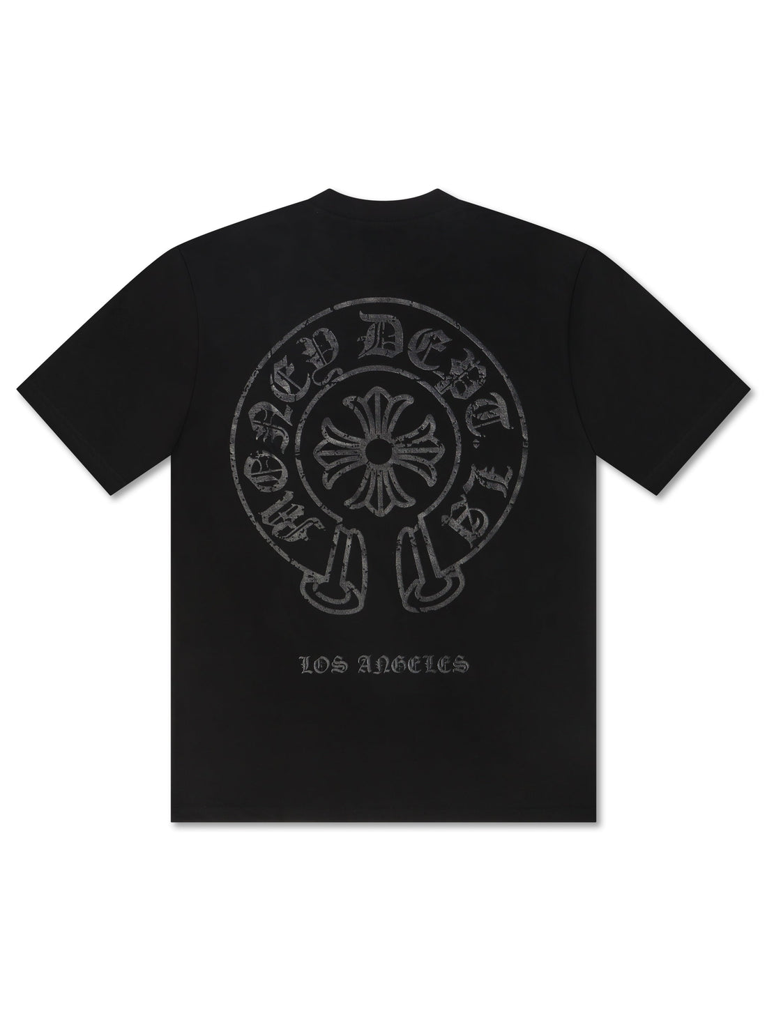 Money Dept. Vintage Old English Tee - Black/Black by Denim Exchange