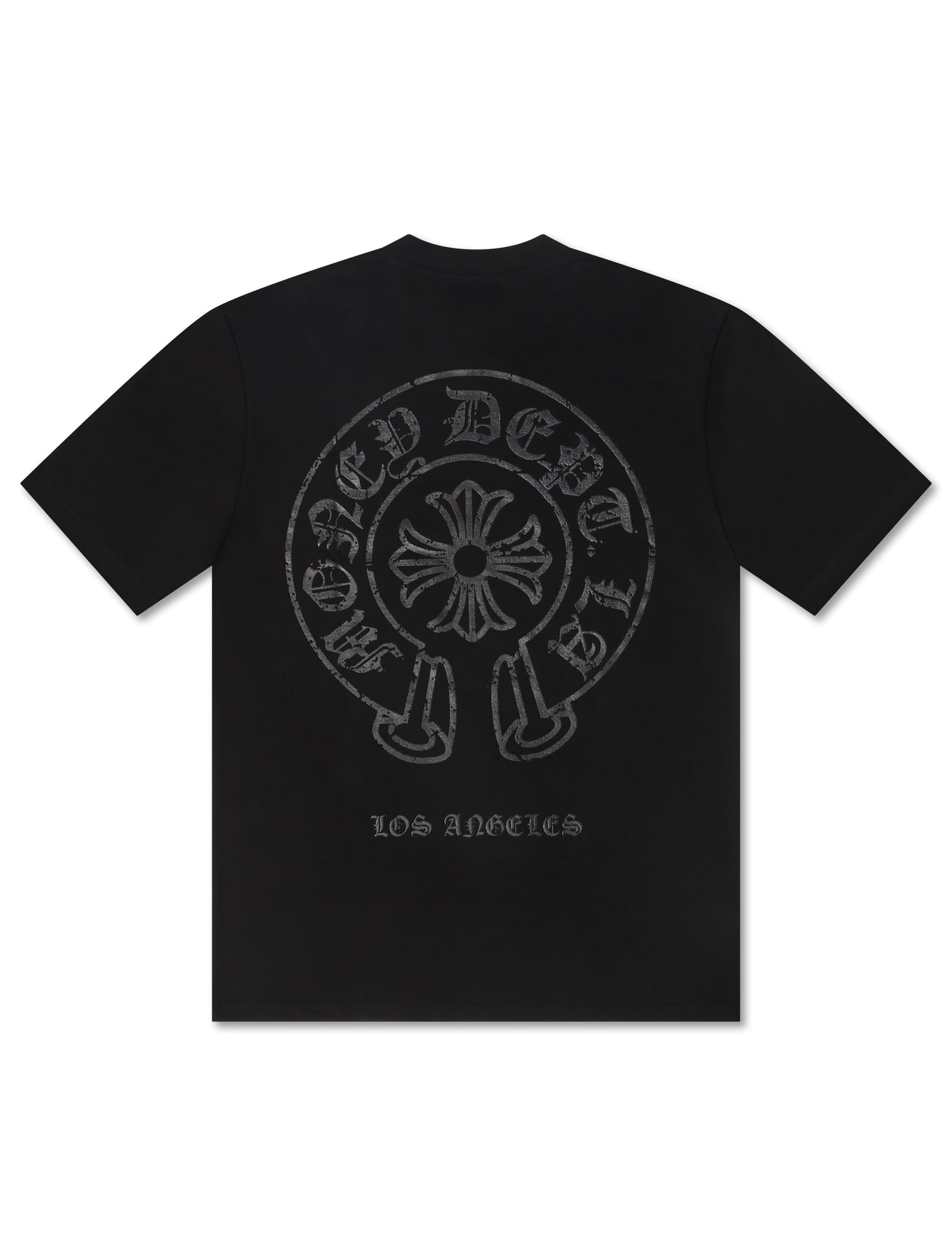 Money Dept. Vintage Old English Tee - Black/Black by Denim Exchange