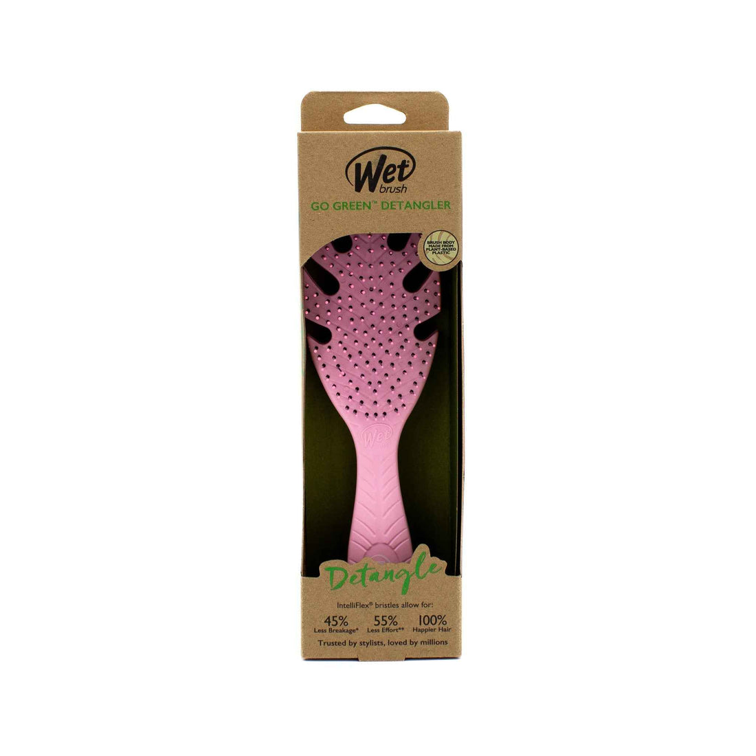 Wet Brush Go Green Detangling Brush PINK - New