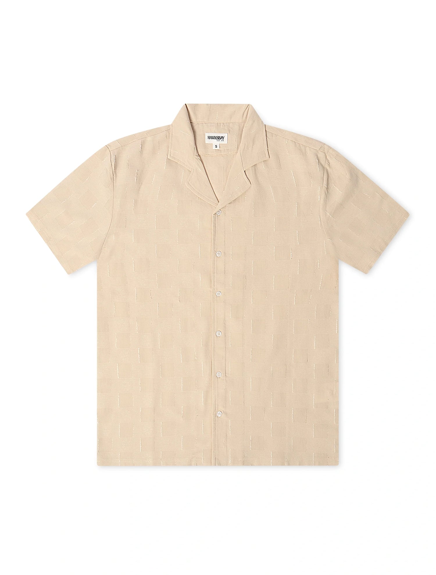 Denim Exchange Crochet Textured Button Up Shirt - Khaki by Denim Exchange